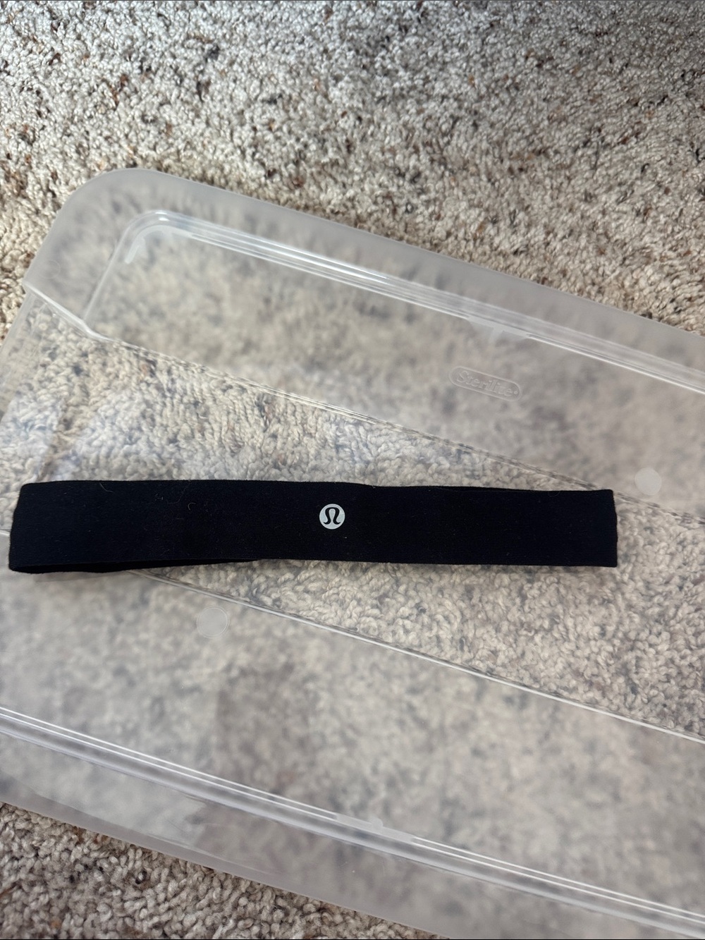 lululemon athletica Black Logo Stretch Headband